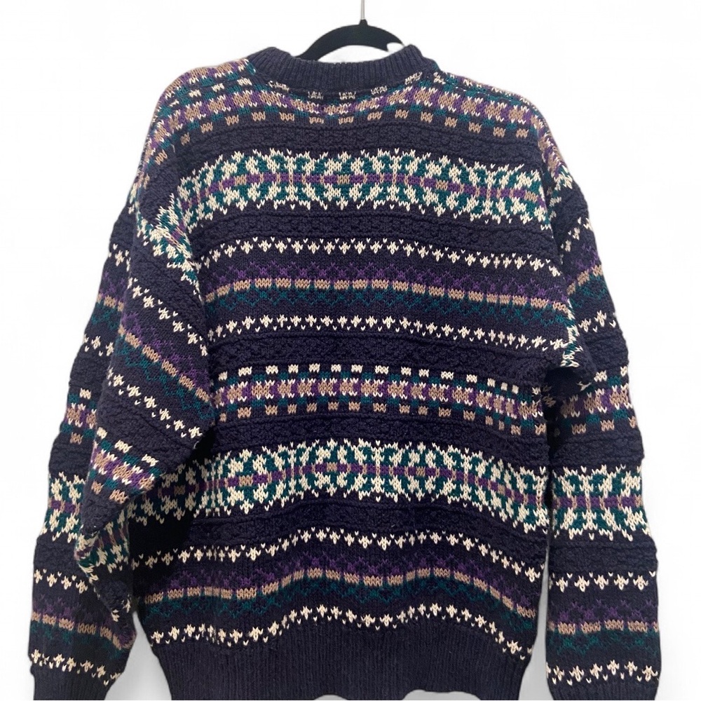 Unisex Vintage Colorful Knit Patterned Sweater